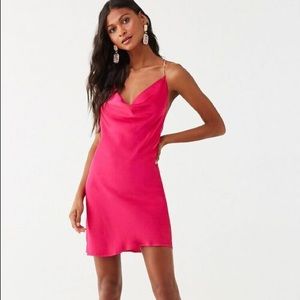 Woven Slip Dress with Rose Gold Chain Strappy Back